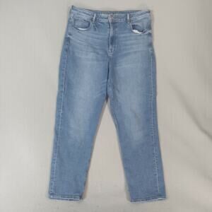 American eagle jeans Women's 14 blue Flex denim Pants Straight 34x28